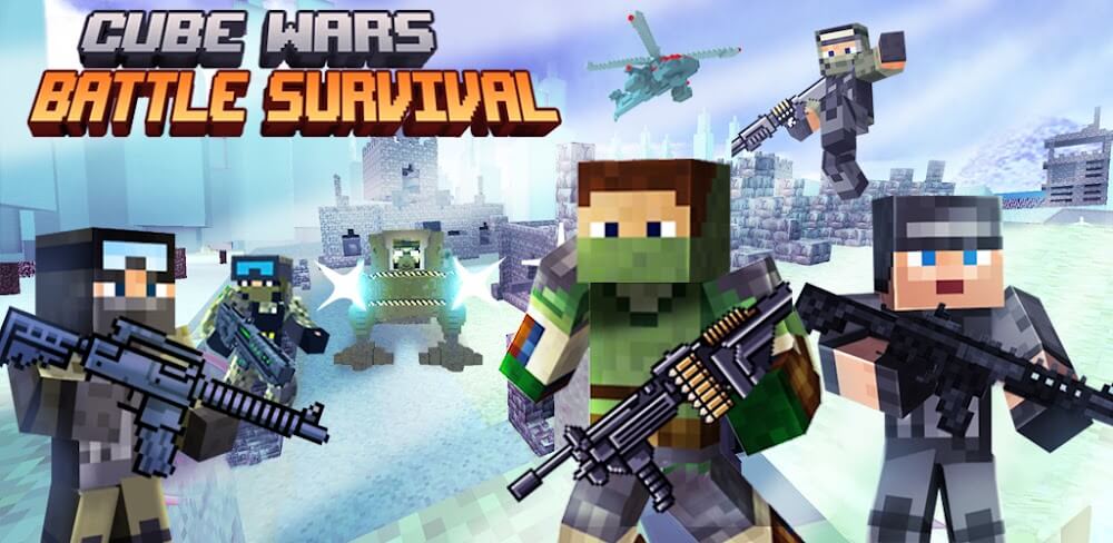 Cover Image of Cube Wars Battle Survival v1.80 MOD APK (God Mode)