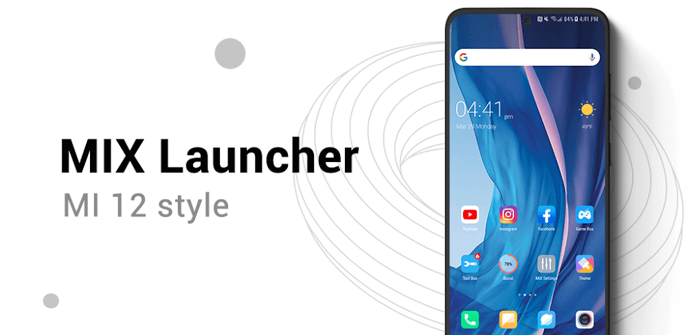 Cover Image of MiX Launcher 2 v5.4 MOD APK (Premium Unlocked)